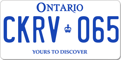 ON license plate CKRV065