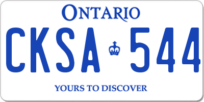 ON license plate CKSA544