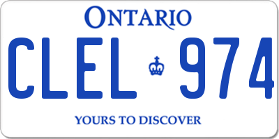 ON license plate CLEL974