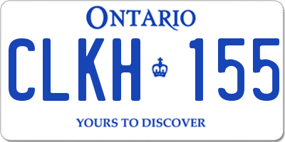 ON license plate CLKH155