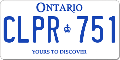 ON license plate CLPR751
