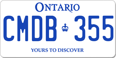 ON license plate CMDB355