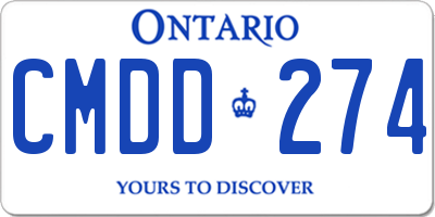 ON license plate CMDD274