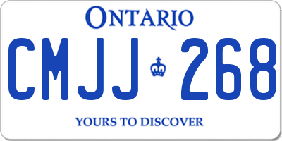 ON license plate CMJJ268