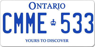 ON license plate CMME533