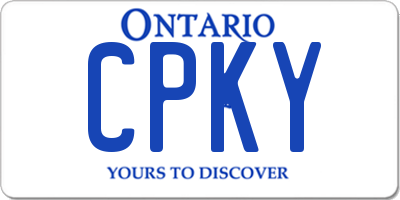 ON license plate CPKY