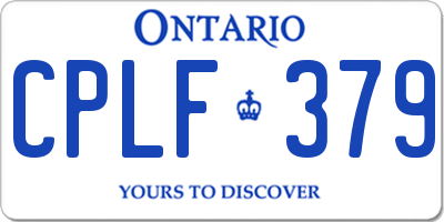 ON license plate CPLF379