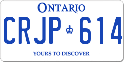 ON license plate CRJP614