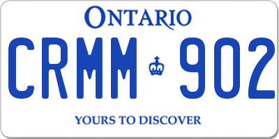 ON license plate CRMM902