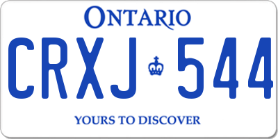ON license plate CRXJ544