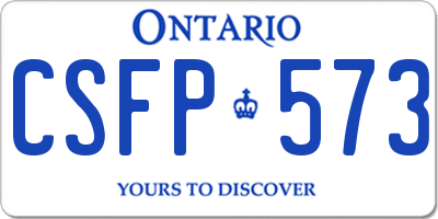 ON license plate CSFP573