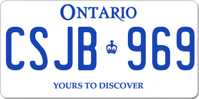 ON license plate CSJB969
