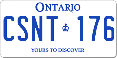 ON license plate CSNT176