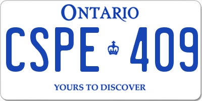 ON license plate CSPE409