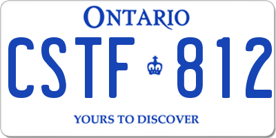 ON license plate CSTF812