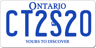 ON license plate CT2S2O