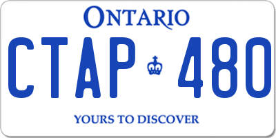 ON license plate CTAP480
