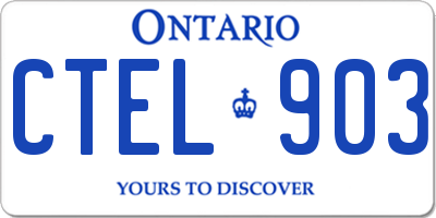 ON license plate CTEL903