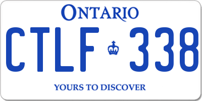 ON license plate CTLF338