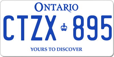 ON license plate CTZX895