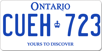 ON license plate CUEH723