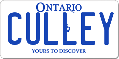 ON license plate CULLEY