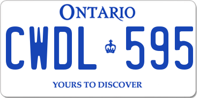 ON license plate CWDL595