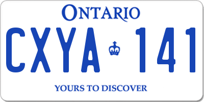 ON license plate CXYA141