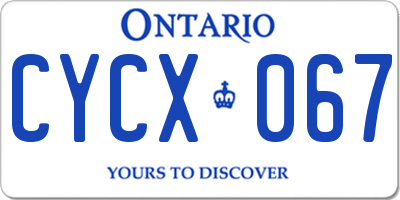 ON license plate CYCX067