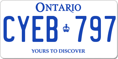 ON license plate CYEB797