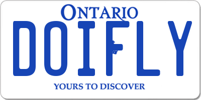 ON license plate DOIFLY