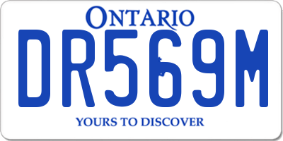 ON license plate DR569M