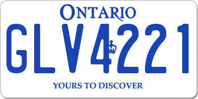 ON license plate GLV4221