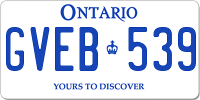 ON license plate GVEB539
