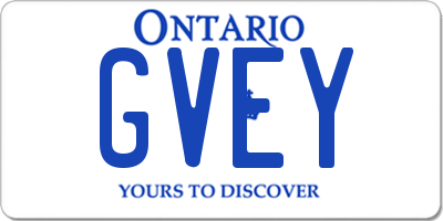 ON license plate GVEY