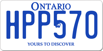 ON license plate HPP570
