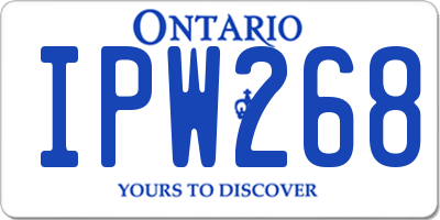 ON license plate IPW268
