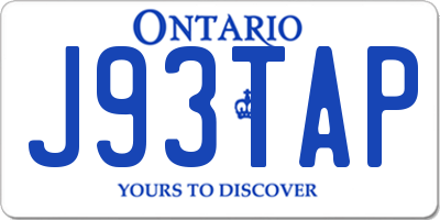 ON license plate J93TAP