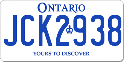 ON license plate JCK2938