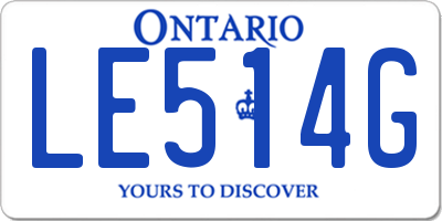 ON license plate LE514G
