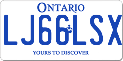 ON license plate LJ66LSX