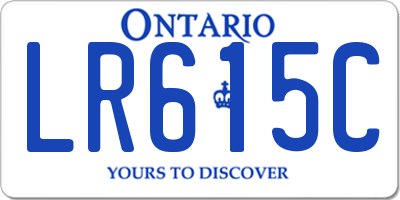 ON license plate LR615C