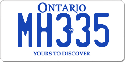 ON license plate MH335