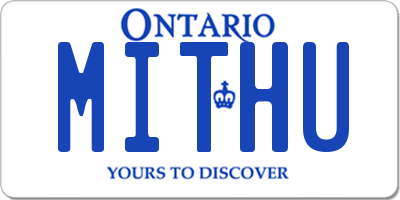 ON license plate MITHU
