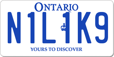 ON license plate N1L1K9