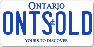 ON license plate ONTSOLD
