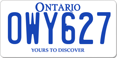ON license plate OWY627