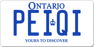 ON license plate PEIQI