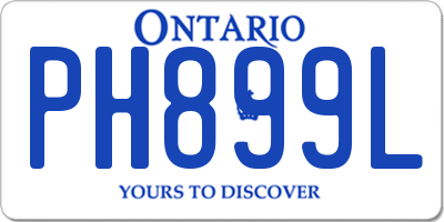 ON license plate PH899L