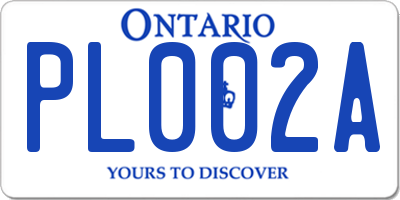 ON license plate PL002A